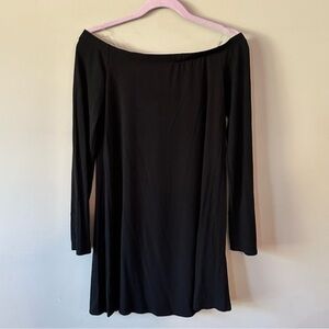NWT Mittoshop black Off-Shoulder Swing Dress size Small🔴